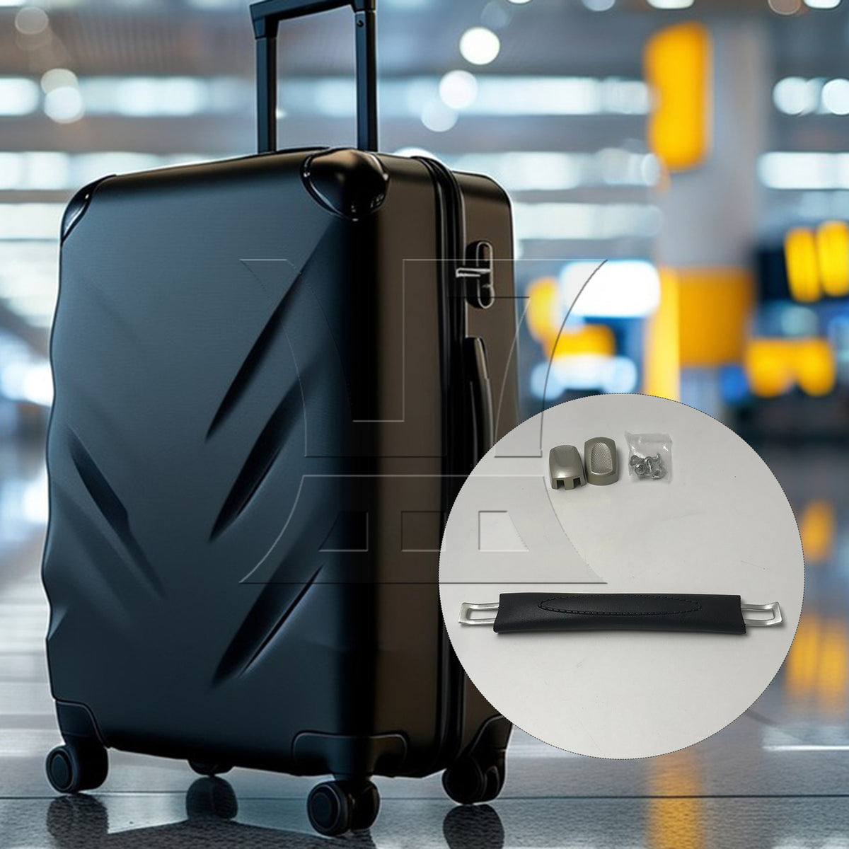 BQLZR 1pc Suitcase Luggage Handle 16mm 115B Series B003 Black for Business Suitcase Luggage