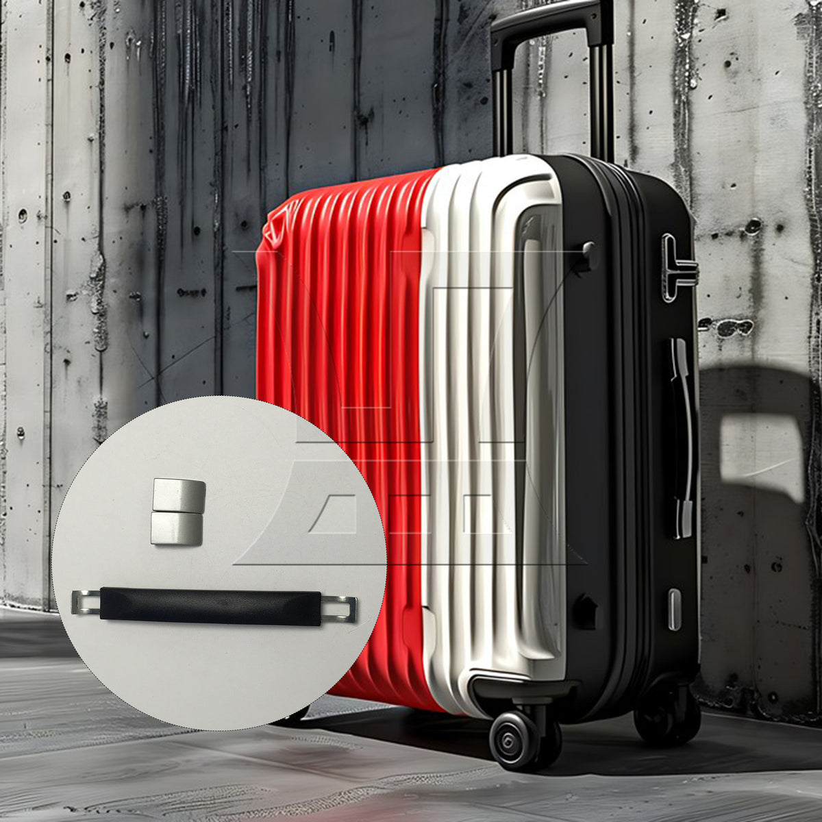 BQLZR 1pc Suitcase Handle 14cm 115B Series B009 Black for Suitcase Handles Luggage Handles