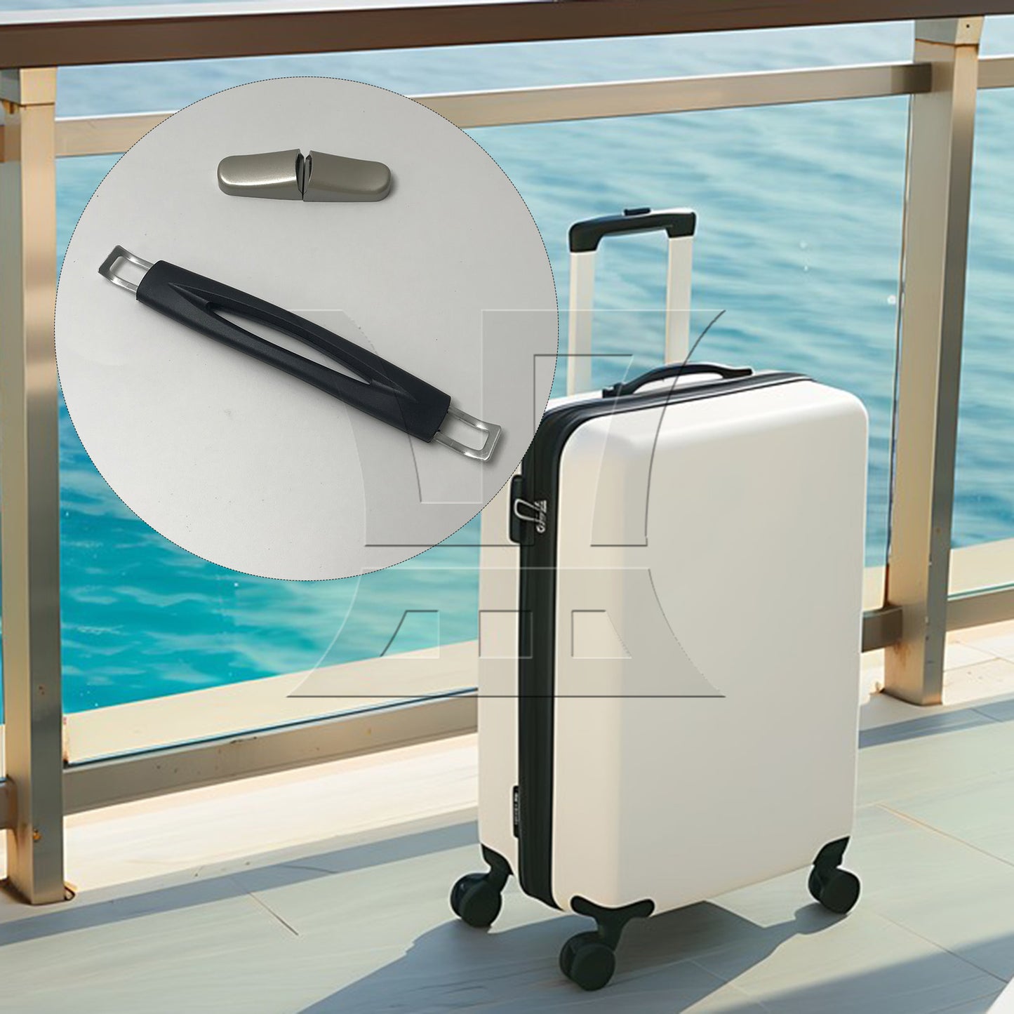 BQLZR 1pc Suitcase Handle 15cm 115B Series B020 Black for Suitcase Handles Luggage Handles