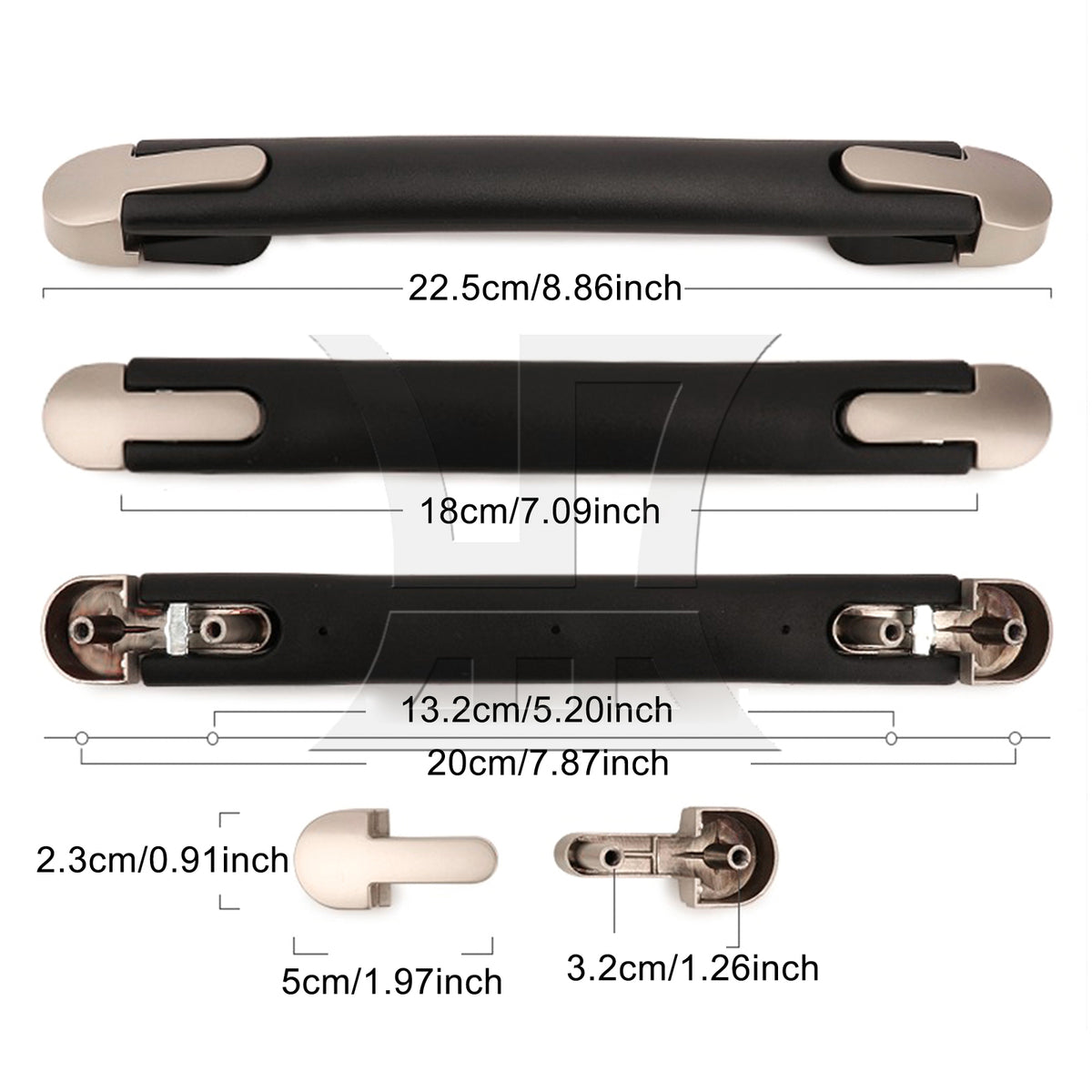 BQLZR 1pc Luggage Handle 18cm 115B B030 Black Luggage Handle Gift Box Handle