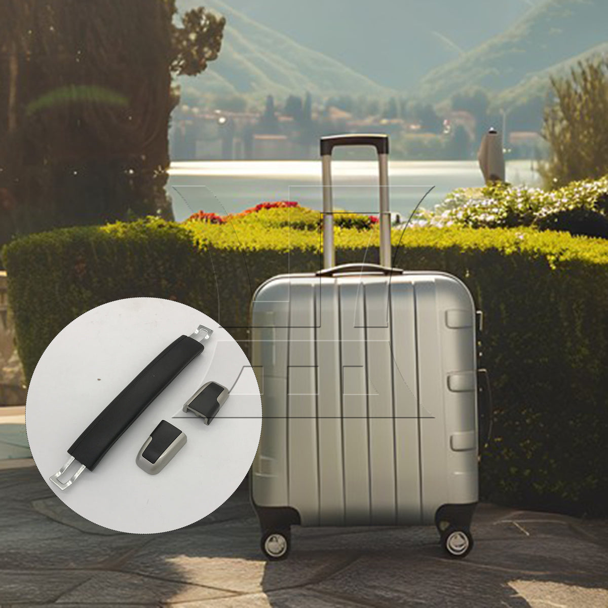 BQLZR 1pc Suitcase Handle 16cm 115B Series B022 Black for Suitcase Handles Luggage Handles