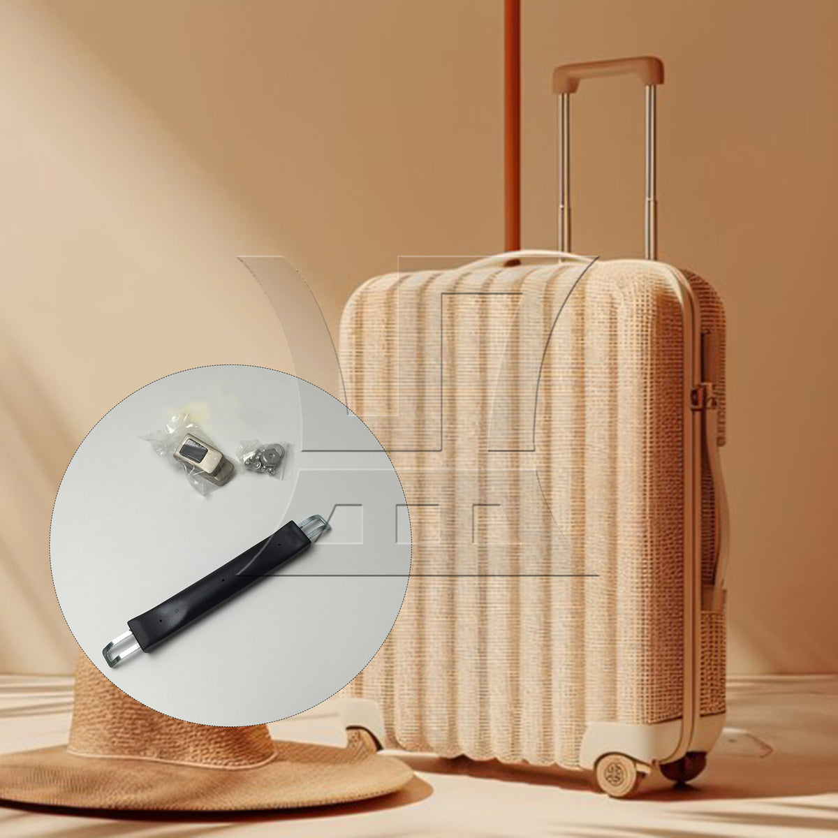 BQLZR 1pc Luggage Handle Replacement 15.5cm 115B Series B014 Black for Suicase