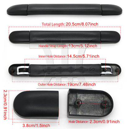 BQLZR 1pc Luggage Handle Replacement 13cm 115B Series B017 Black for Suicase