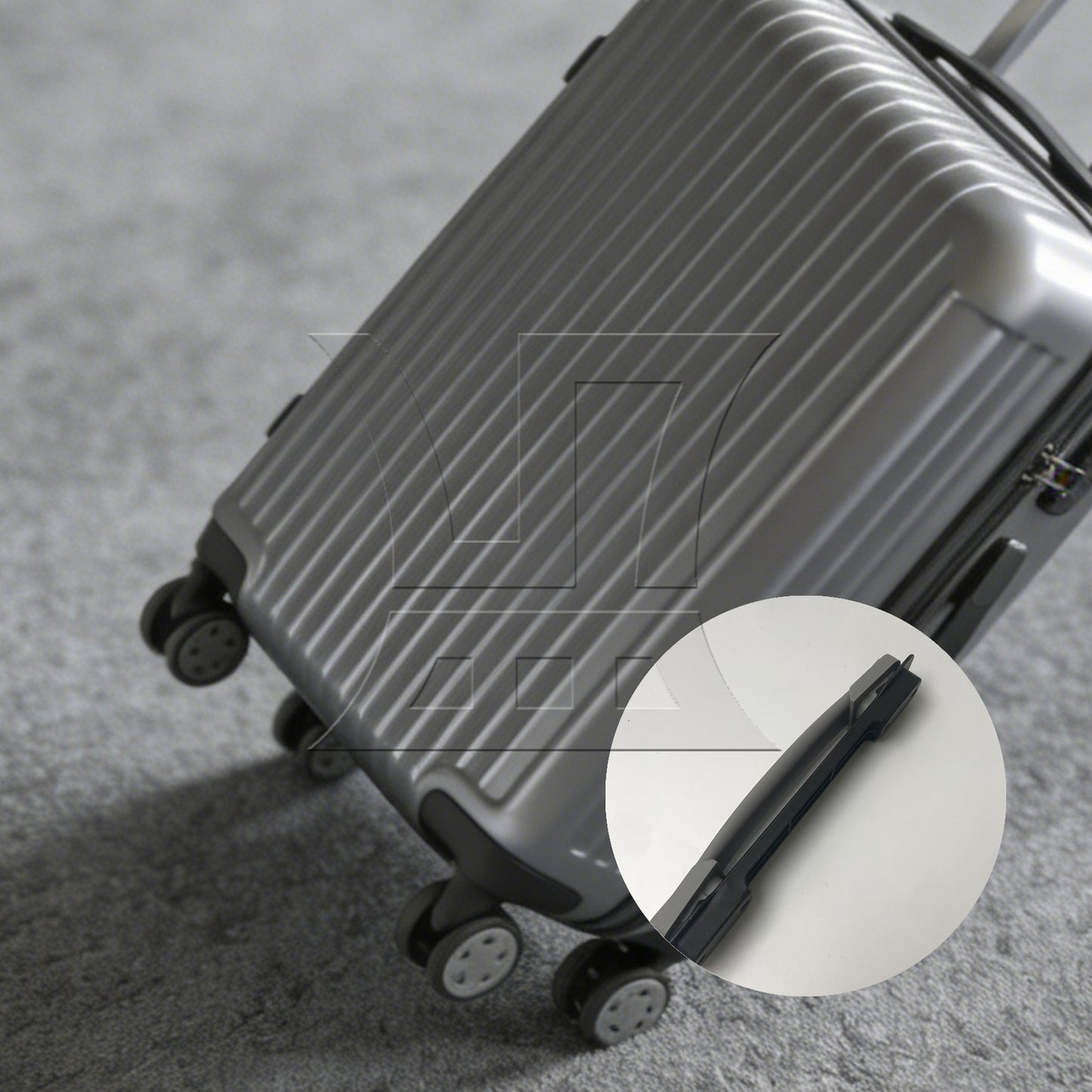 BQLZR 1pc Suitcase Handle 22cm 115B Series B112 Grey for Suitcase Handle Gift Box Handle