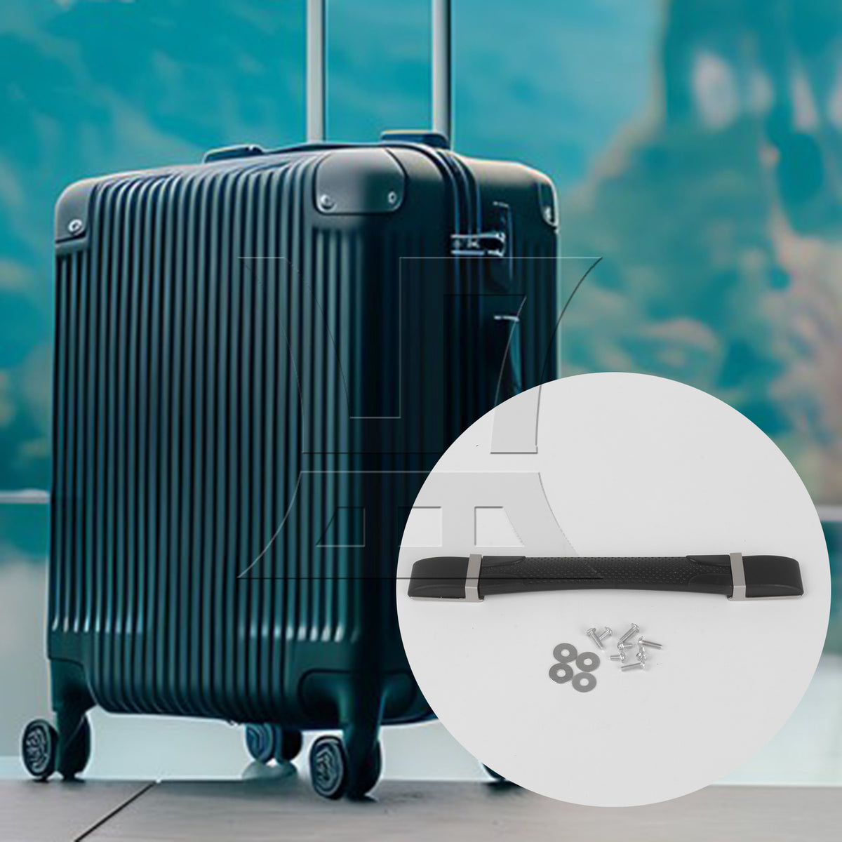 BQLZR 1pc Suitcase Handle 26.5cm 115B Series B120 Black for Suitcase Handle Gift Box Handle
