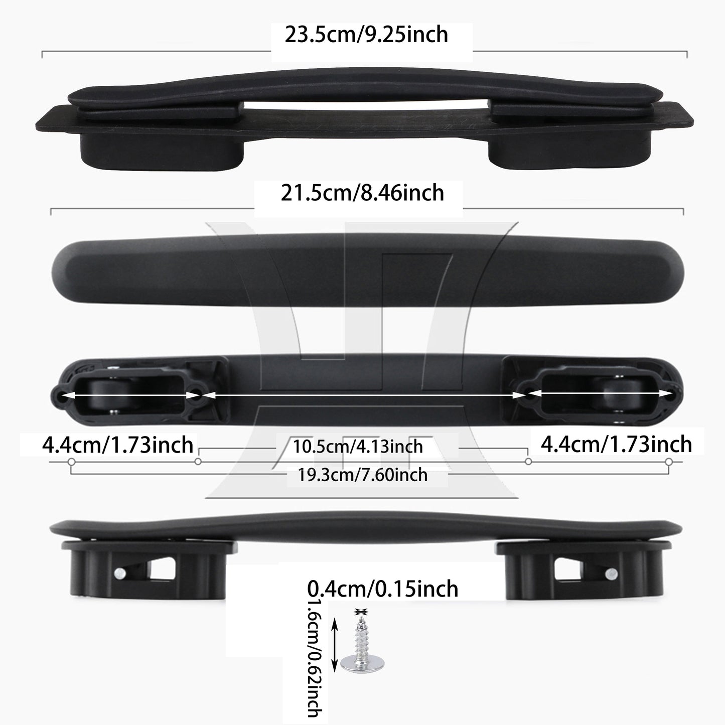 BQLZR 1pc Luggage Handle Replacement 21.5cm Black Luggage Handle Replacement Accessories
