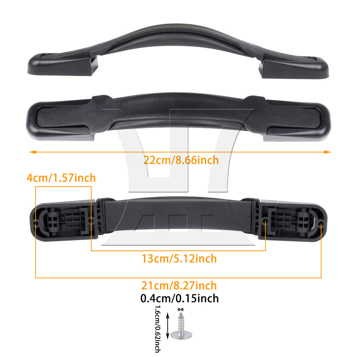 BQLZR 1pc Suitcase Handle 22cm 115B Series B121 Black for Suitcase Handles Luggage Handles