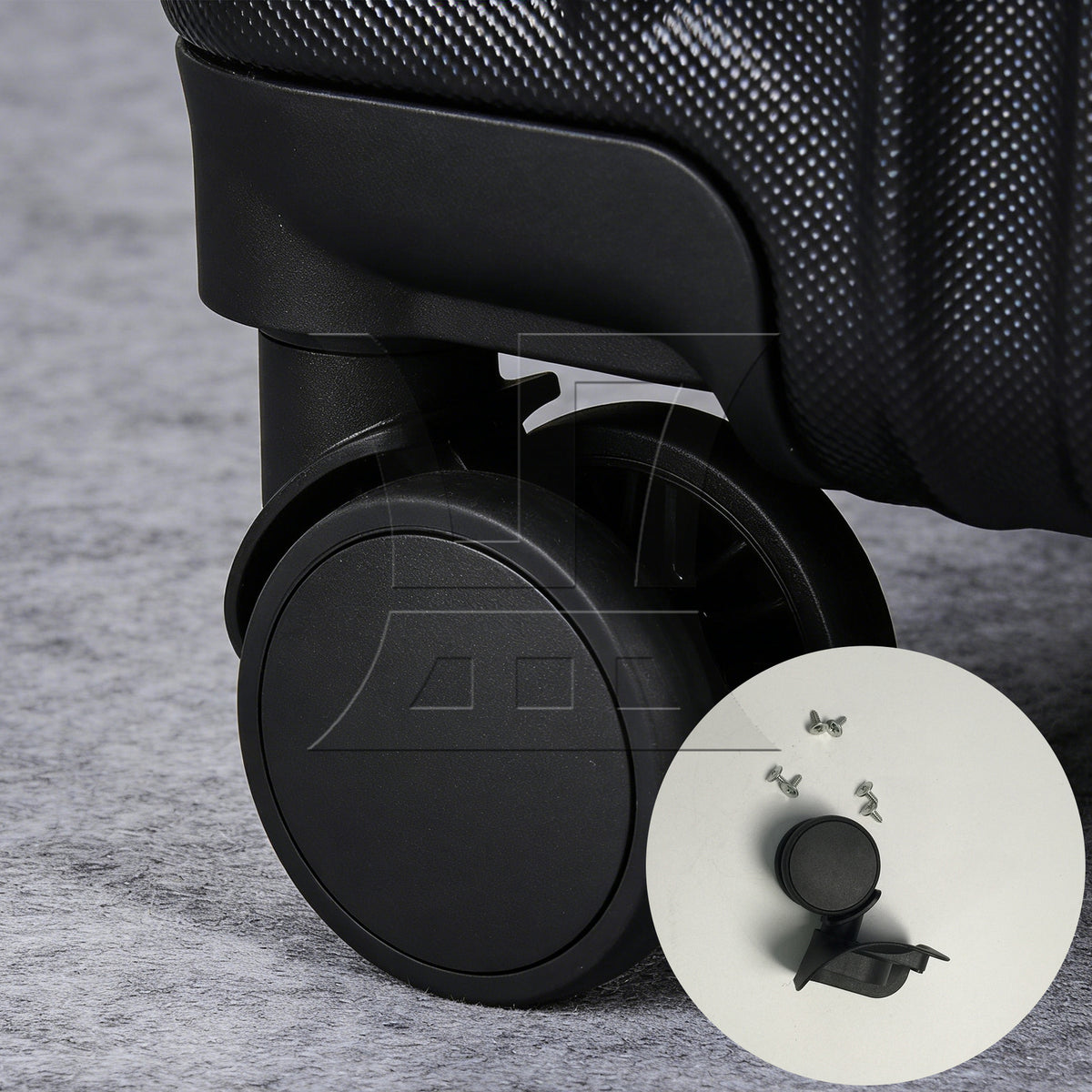 BQLZR 1pc Luggage Suitcase Wheel Tzx6 Left Black Replacement Suitcase Caster Accessories Trolley Case Wheel