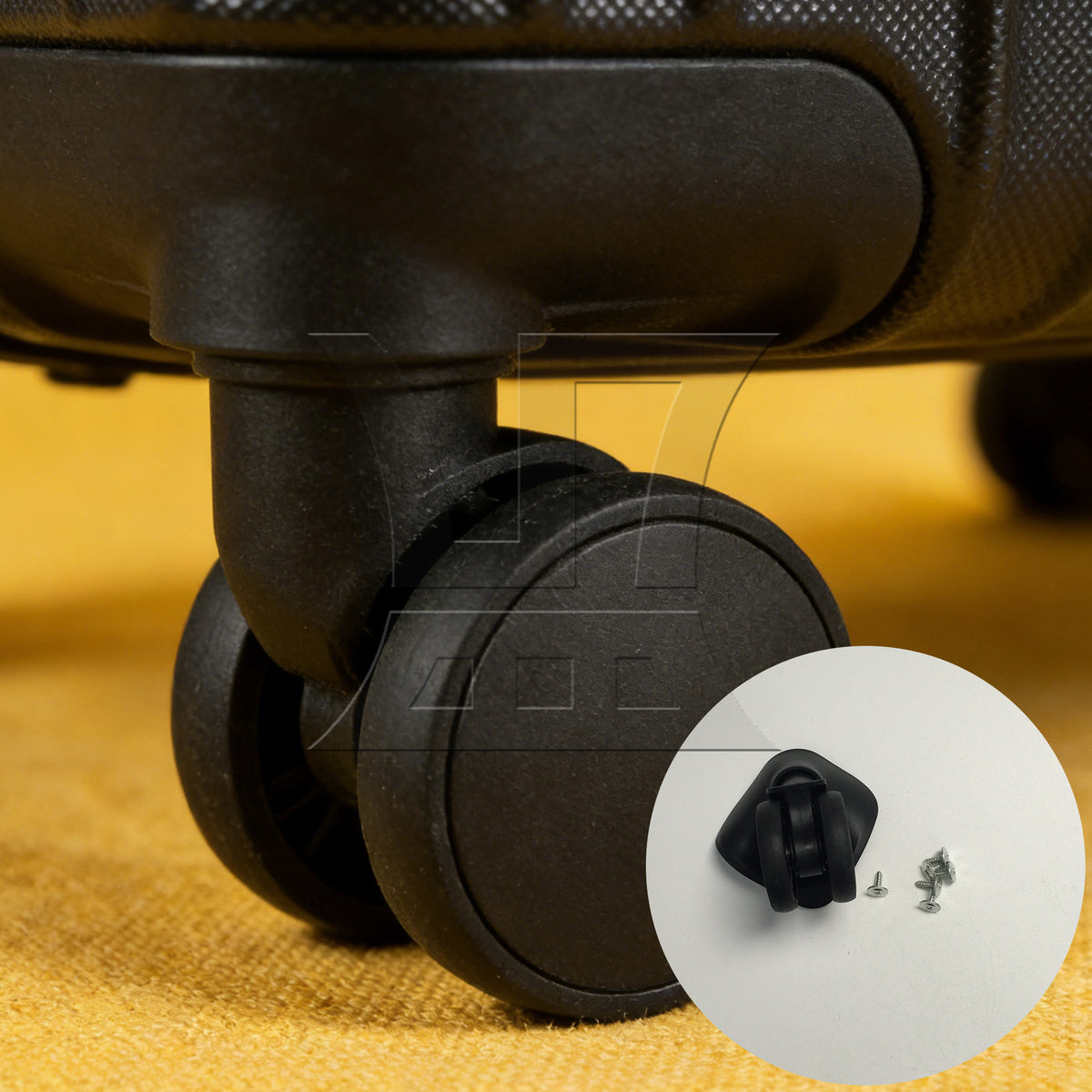 BQLZR 1pc Luggage Suitcase Wheel Tzx6 Right Black Replacement Suitcase Caster Accessories Trolley Case Wheel