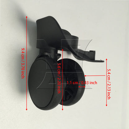 BQLZR 1pc Luggage Suitcase Wheel Tzx6 Right Black Replacement Suitcase Caster Accessories Trolley Case Wheel