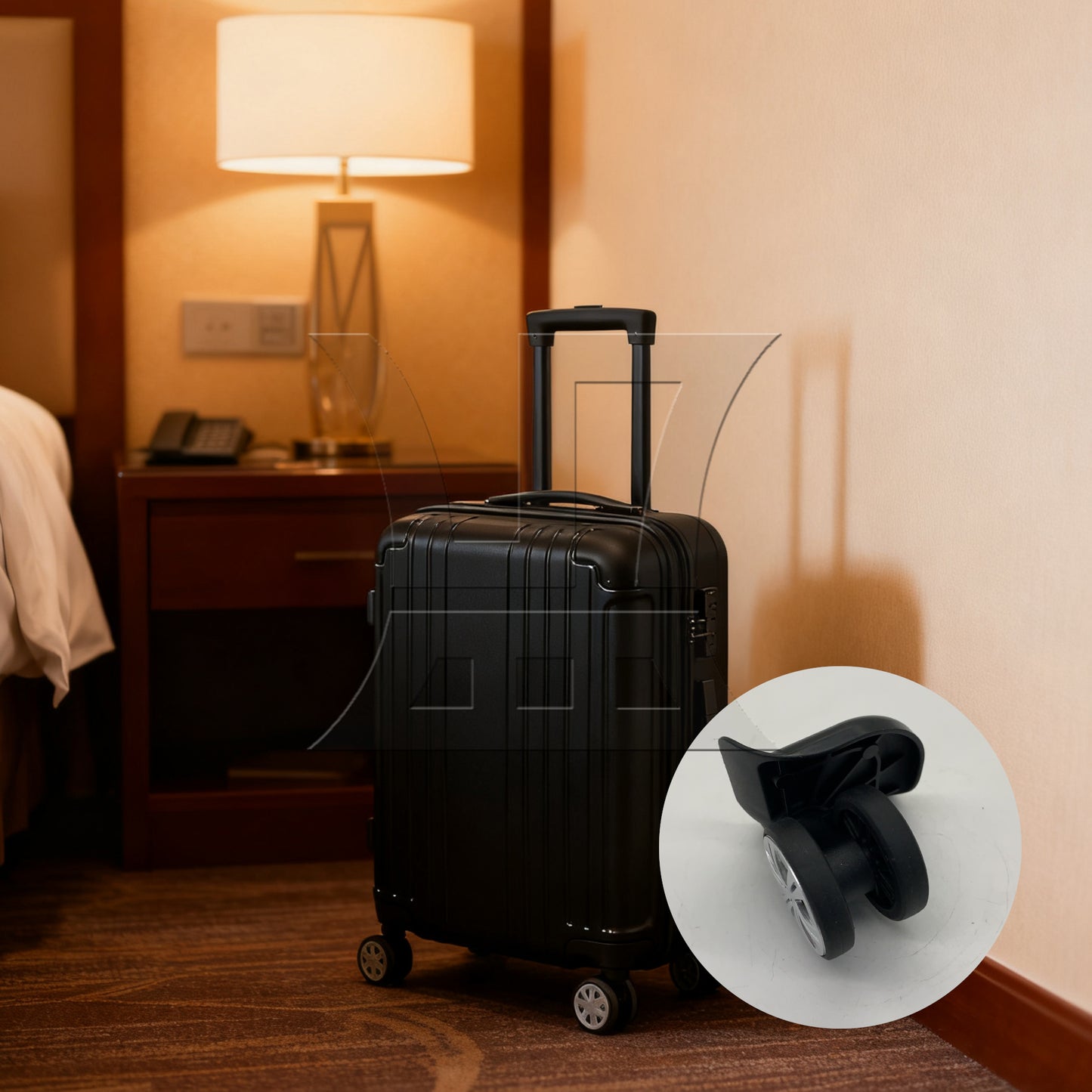 BQLZR 1pc Luggage Suitcase Wheel 603Dt Black Replacement Suitcase Caster Accessories Trolley Case Wheel