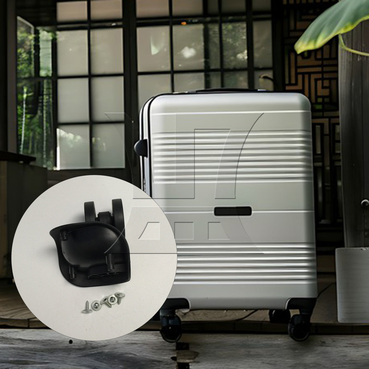 BQLZR 1pc Luggage Suitcase Wheel Tzx-5 Black Replacement Suitcase Caster Accessories Trolley Case Wheel