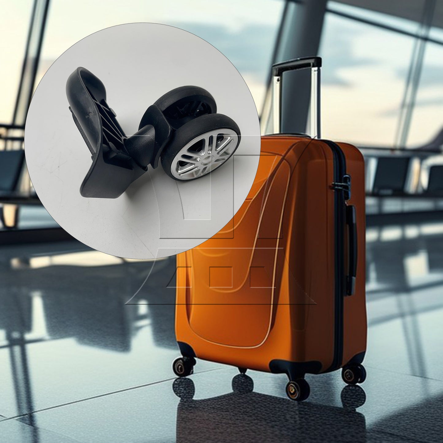 BQLZR 1pc Luggage Suitcase Wheel 603T Black Replacement Suitcase Caster Accessories Trolley Case Wheel