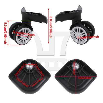 BQLZR 1pc Luggage Suitcase Wheel 603T Black Replacement Suitcase Caster Accessories Trolley Case Wheel