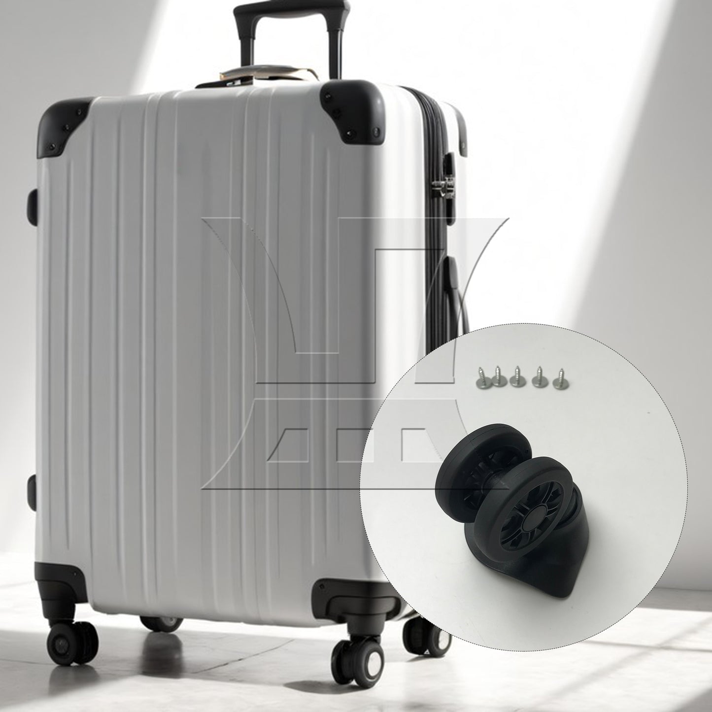 BQLZR 1pc Luggage Rotating Wheel W170 Black Left Wheel for DIY Replacement and Repair