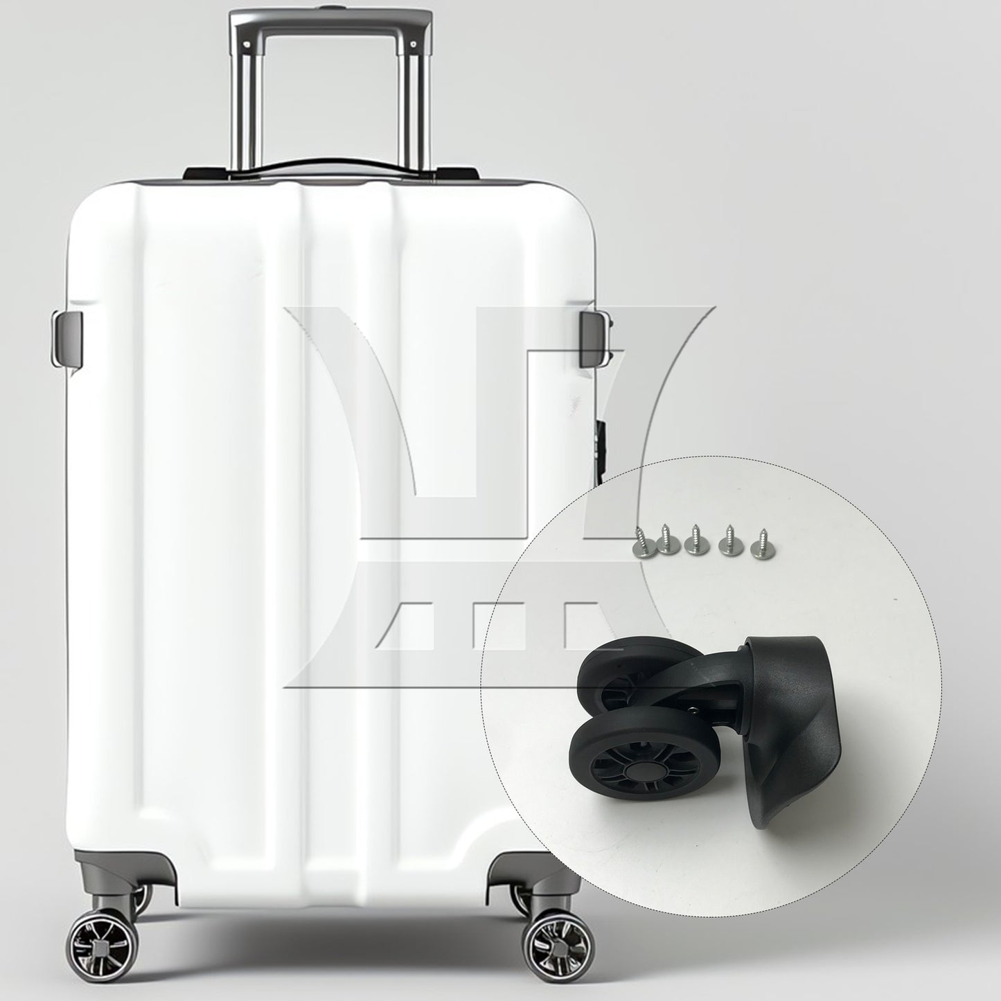 BQLZR 1pc Luggage Rotating Wheel W170 Black Left Wheel for DIY Replacement and Repair