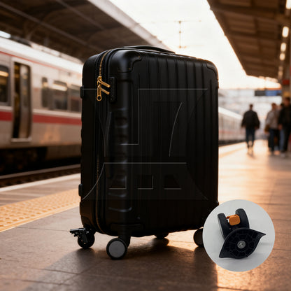BQLZR 1pc Luggage Swivel Wheel Black Left Wheel for Hard Luggage Wheel