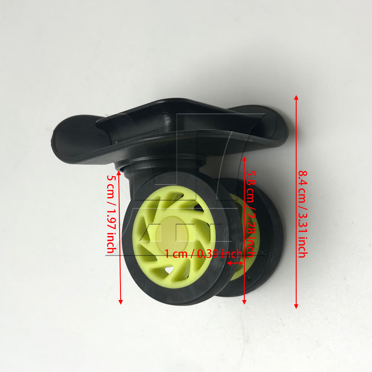 BQLZR 1pc Replacement Luggage Rotating Wheel W208 Black Right Wheel for Hard Luggage Casters