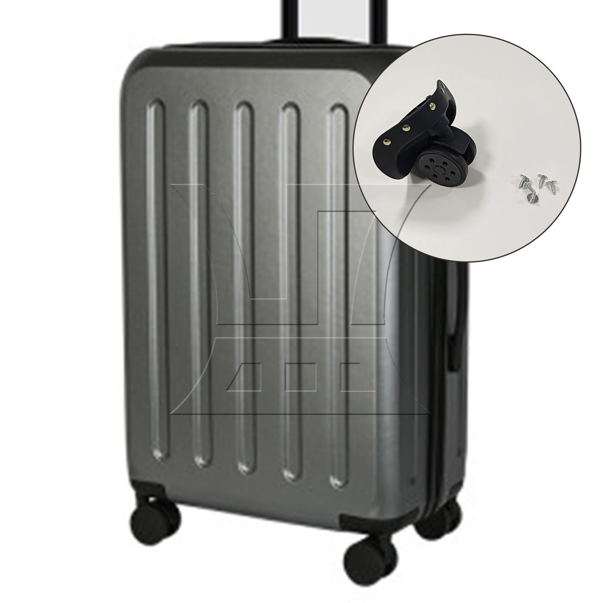 BQLZR 1pc Luggage Swivel Wheel Replacement W306 Black for Hard Luggage Casters