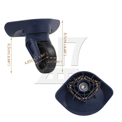 BQLZR 1pc Luggage Swivel Wheel W321 Blue for Hard Luggage Casters