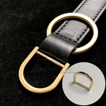 BQLZR 4 Pieces Gold Metal D Rings for Keychain Purse Parts 0.98inch Inner Dia Set