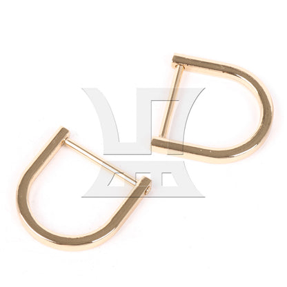 BQLZR 4 Pieces Gold Metal D Rings for Keychain Purse Parts 0.98inch Inner Dia Set