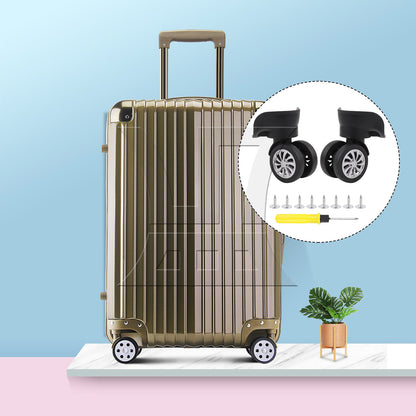 BQLZR Plastic Luggage Spinner Wheels Casters 4.02" Left & Right w/ Screw Pack of 2