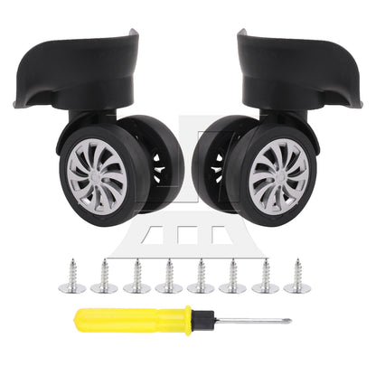 BQLZR Plastic Luggage Spinner Wheels Casters 4.02" Left & Right w/ Screw Pack of 2