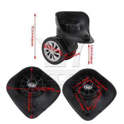 BQLZR Plastic Luggage Spinner Wheels Casters 4.02" Left & Right w/ Screw Pack of 2