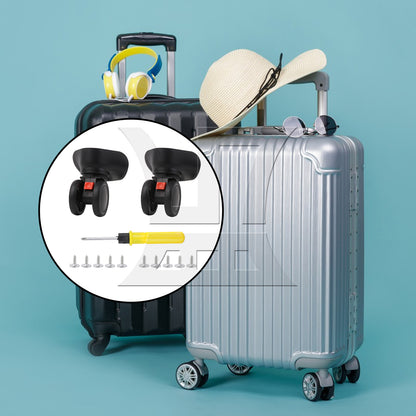 BQLZR Black Suitcase Swivel Wheels 106mm Plastic for Luggage Parts 603PT