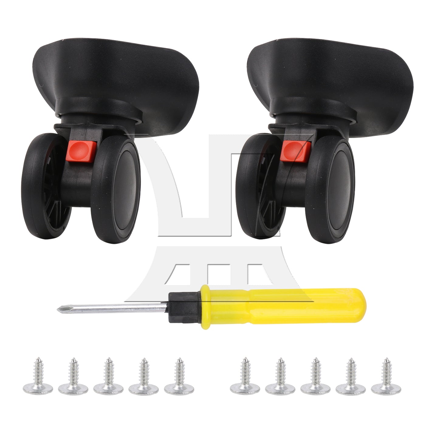 BQLZR Black Suitcase Swivel Wheels 106mm Plastic for Luggage Parts 603PT
