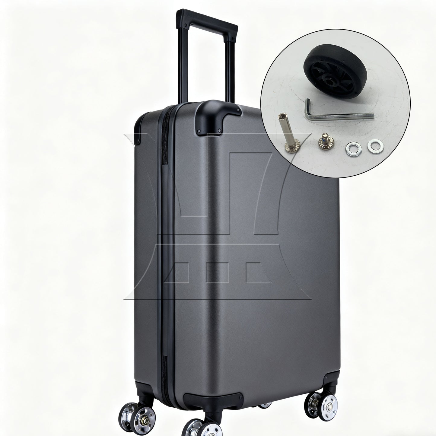 BQLZR 1pc High Elasticity PU Luggage Wheel without Metal Bearing 52x21mm for Cart Wheel Replacement