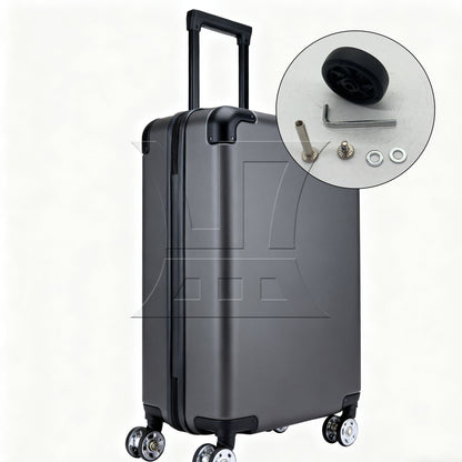 BQLZR 1pc High Elasticity PU Luggage Wheel without Metal Bearing 52x21mm for Cart Wheel Replacement