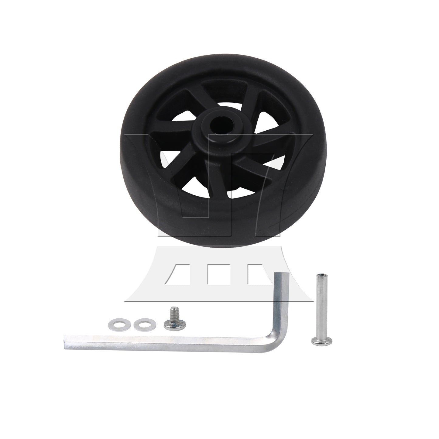 BQLZR 1pc High Elasticity PU Luggage Wheel without Metal Bearing 52x21mm for Cart Wheel Replacement