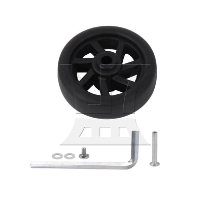 BQLZR 1pc High Elasticity PU Luggage Wheel without Metal Bearing 52x21mm for Cart Wheel Replacement