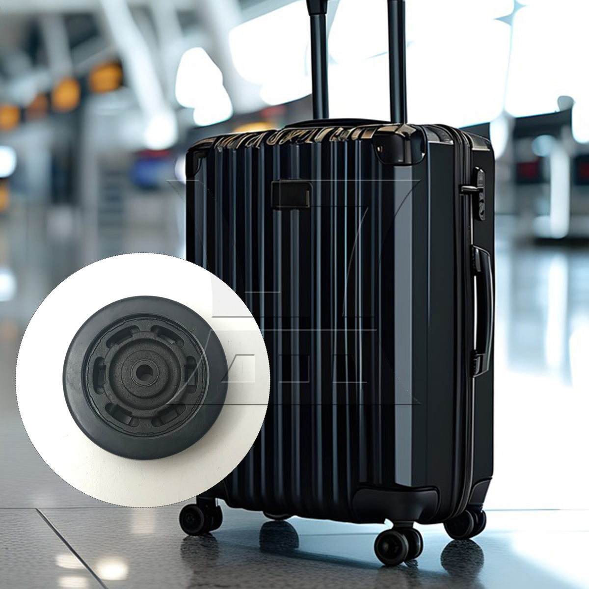 BQLZR 1pc Suitcase Wheel, Suitable for Luggage Accessories