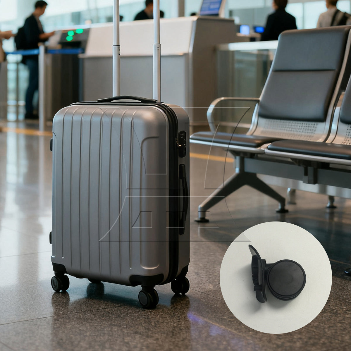 BQLZR 1pc Luggage Swivel Wheel W226 Black Right for Hard Luggage Casters