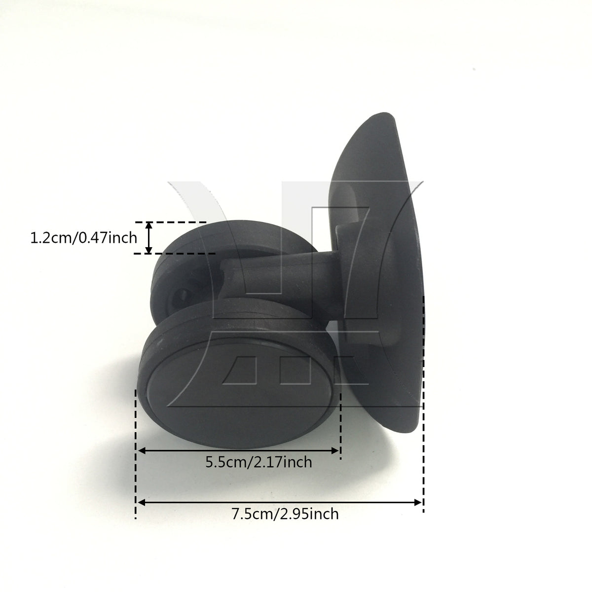 BQLZR 1pc Luggage Swivel Wheel W226 Black Right for Hard Luggage Casters