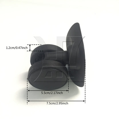 BQLZR 1pc Luggage Swivel Wheel W226 Black Right for Hard Luggage Casters