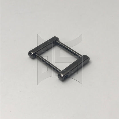 BQLZR 1pc Detachable Screw In Square Shackle 2.5cm Black Luggage Buckle