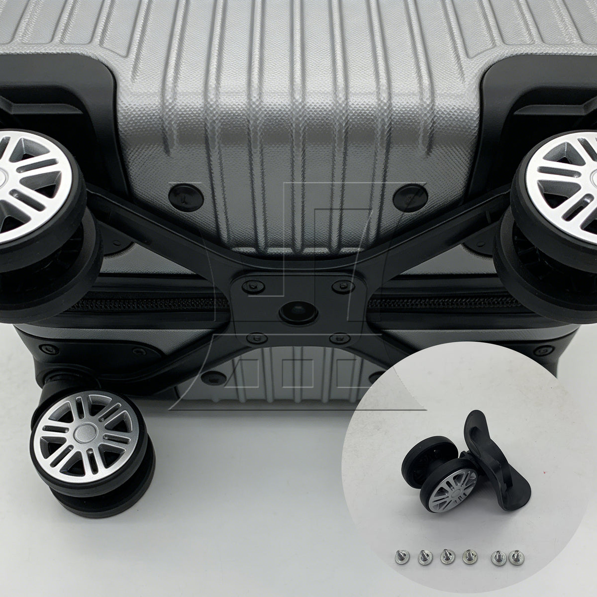 BQLZR 1pc Removable Luggage Suitcase Wheel Black Right Wheel Replacement Suitcase Caster Accessories Trolley Case Wheel