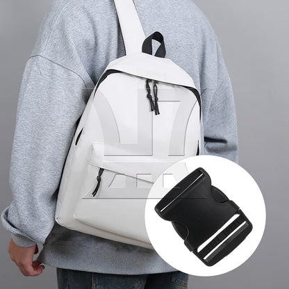 BQLZR 1pc Backpack Adjustable Plastic Quick Release Straps Buckles 7.8x6cm Black High-quality Material