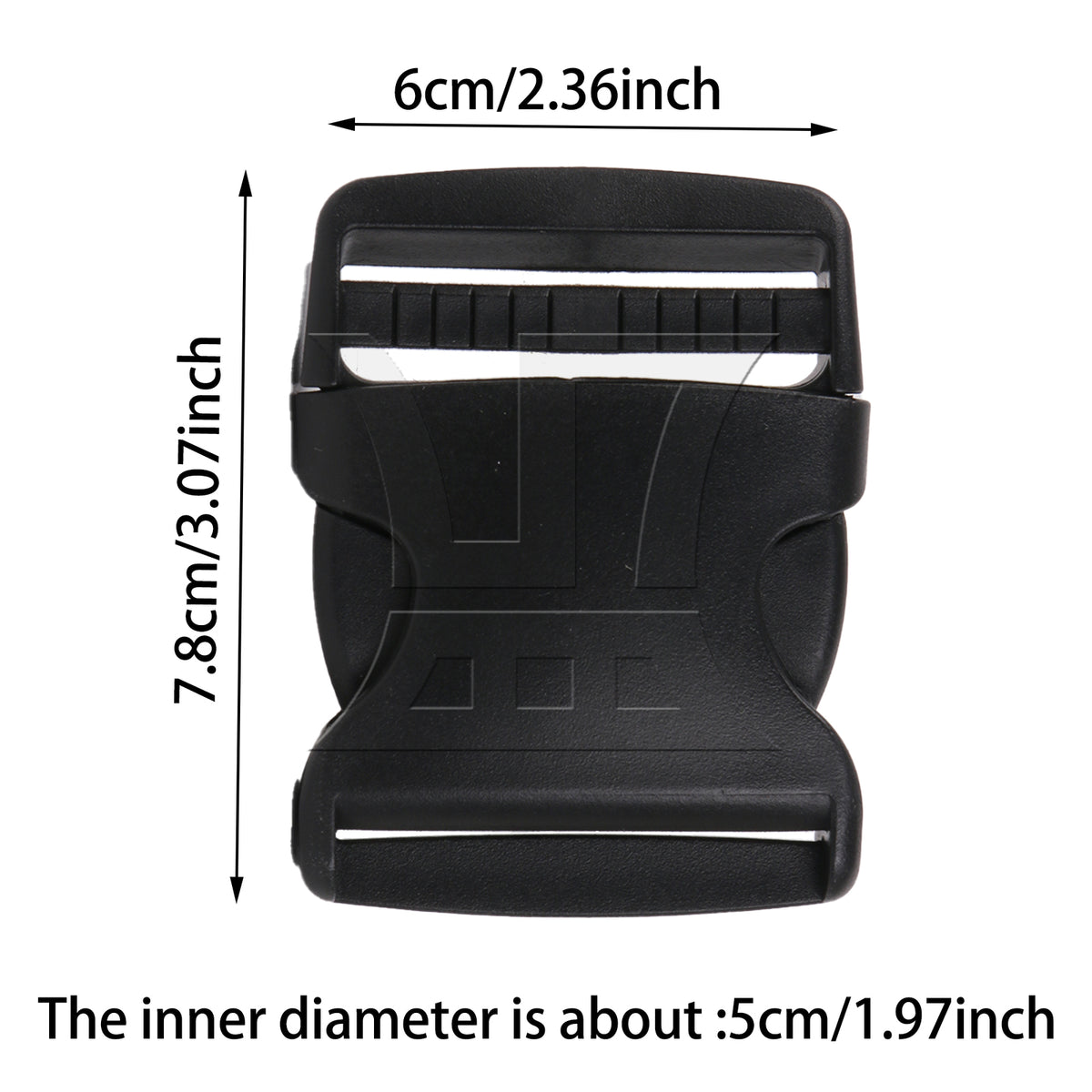 BQLZR 1pc Backpack Adjustable Plastic Quick Release Straps Buckles 7.8x6cm Black High-quality Material