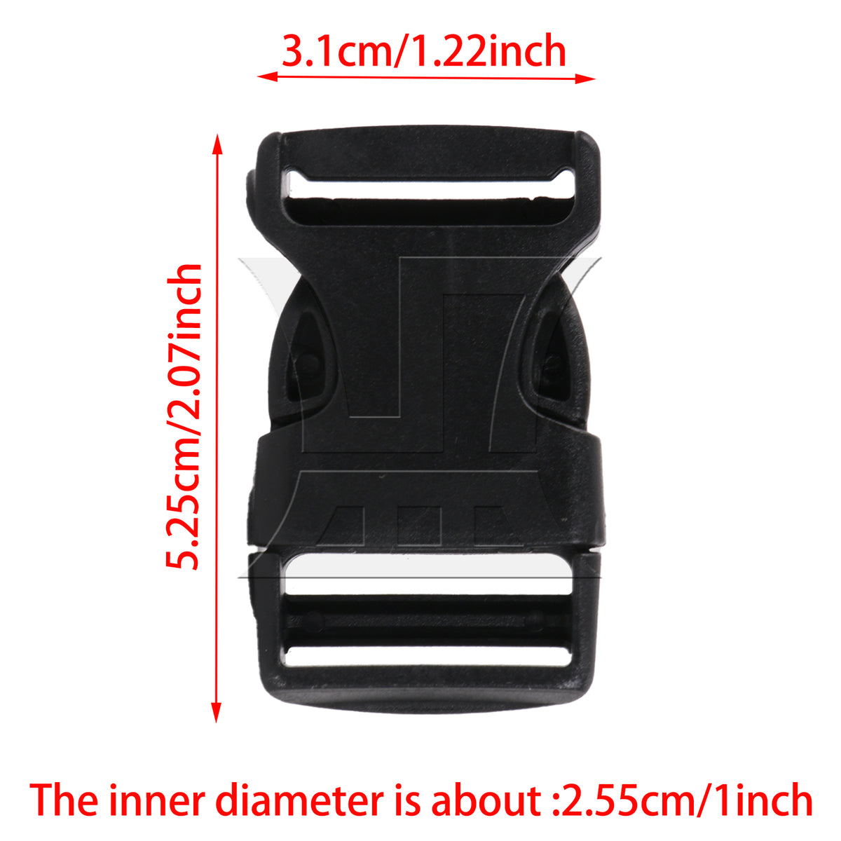 BQLZR 1pc Backpack Adjustable Plastic Quick Release Straps Buckles 5.25x3.1cm Black High-quality Material