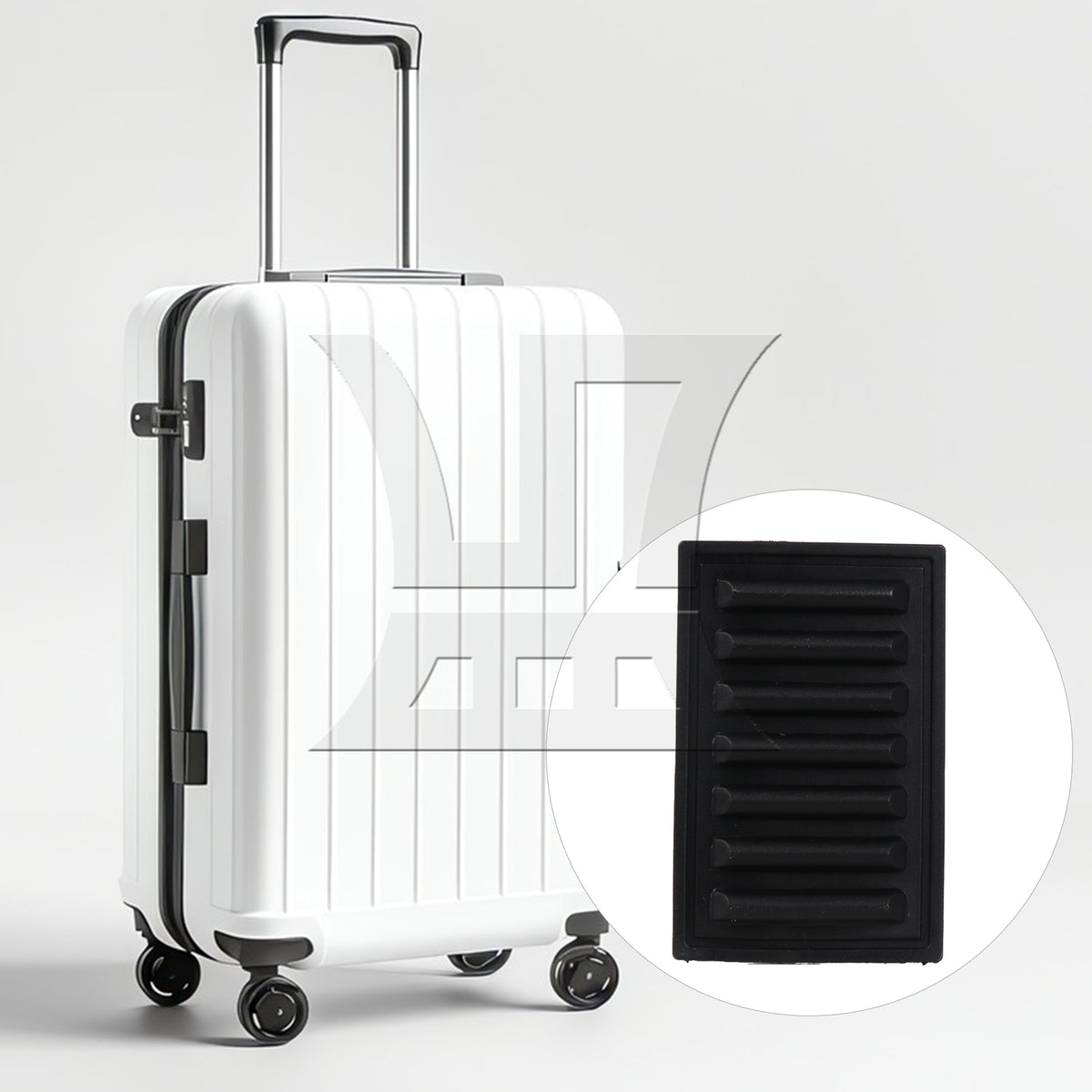 BQLZR 1pc Luggage Plastic Stud Suitcase Feet Pad Black 8x5.15cm High-quality Material Replacement J214