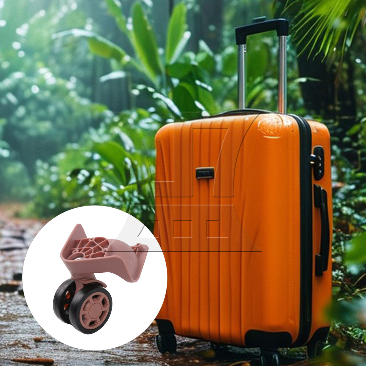BQLZR 1pc Travel Luggage W235 Rose Gold for Repairing Travel Case Wheels