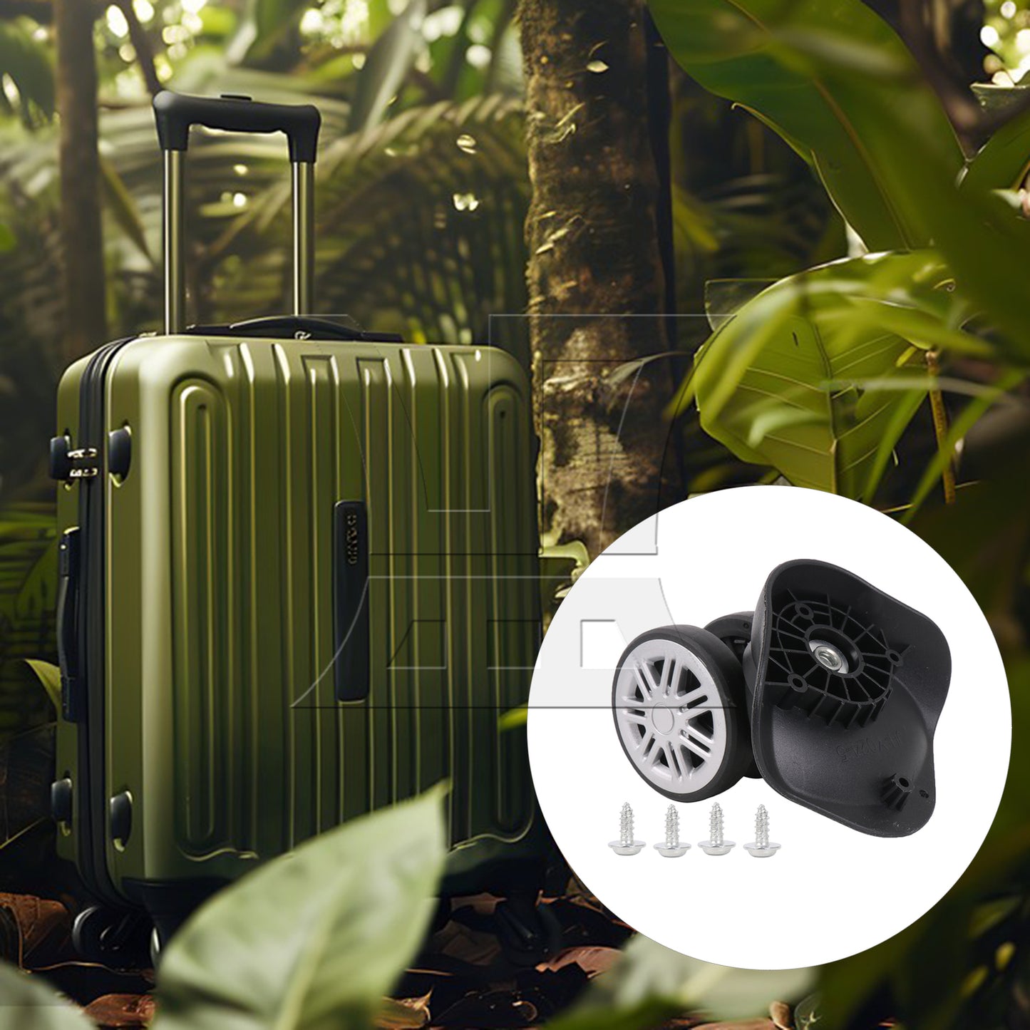 BQLZR 1pc Travel Luggage W049-2 Black for Repairing Travel Case Wheels