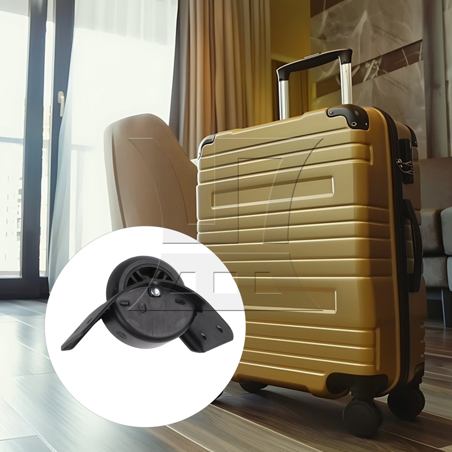 BQLZR 1pc Travel Luggage D003 Black Left for Repairing Travel Case Wheels