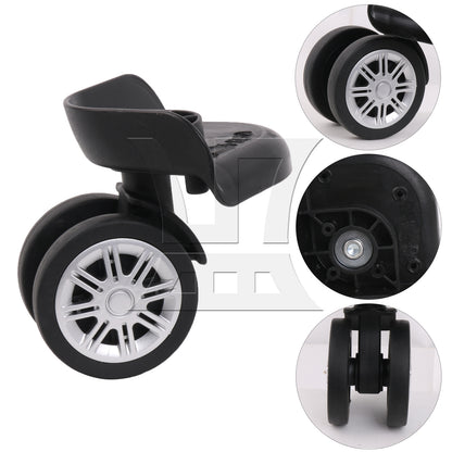 BQLZR 1pc Travel Baggage W164 Black Right Wheel for Repairing Travel Case Wheels