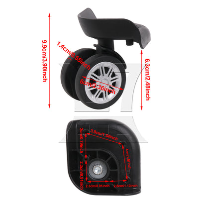 BQLZR 1pc Travel Baggage W164 Black Right Wheel for Repairing Travel Case Wheels